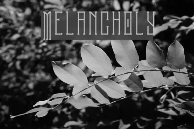 Melancholy Font examples