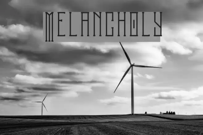 Melancholy Font examples