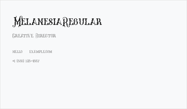 MelanesiaRegular Business Card