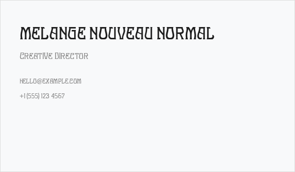 Melange Nouveau Normal Business Card
