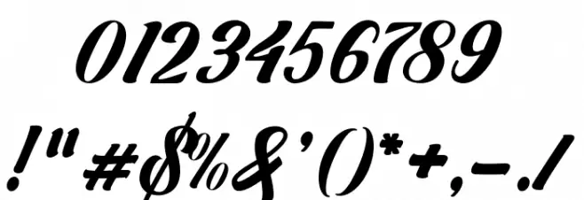 MelaniScript Font OTHER CHARS