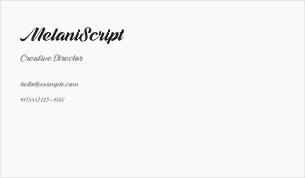 MelaniScript Business Card