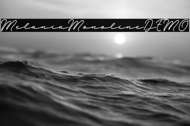 MelaniaMonolineDEMO Font examples
