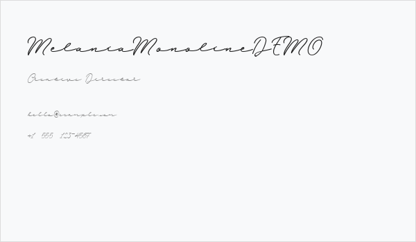 MelaniaMonolineDEMO Business Card