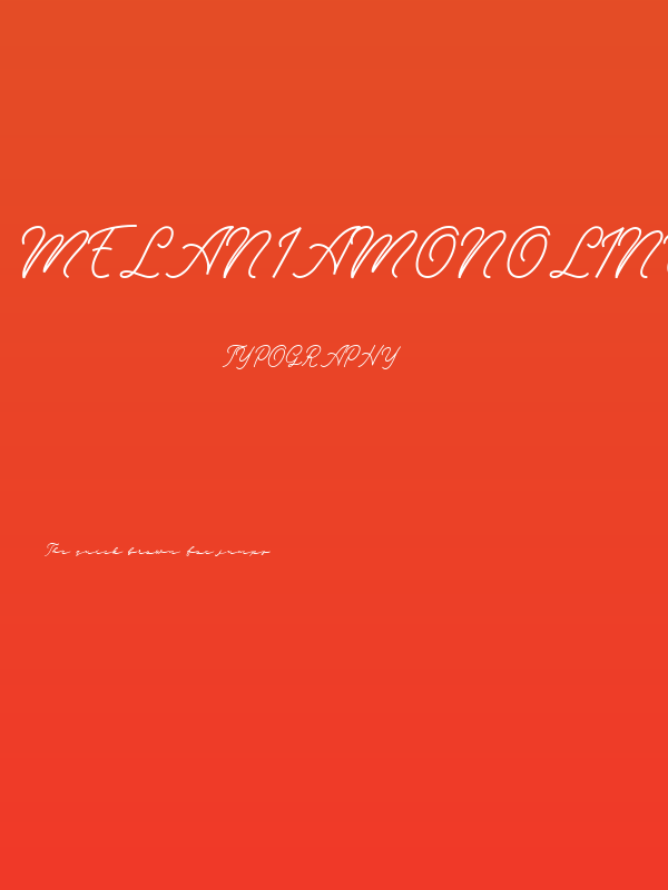 MelaniaMonolineDEMO Poster