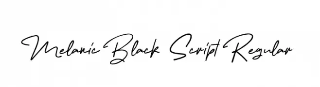 Melanic Black Script Regular  font caratteri gratis