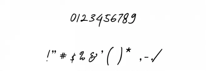 Melanic Black Script Regular Font OTHER CHARS