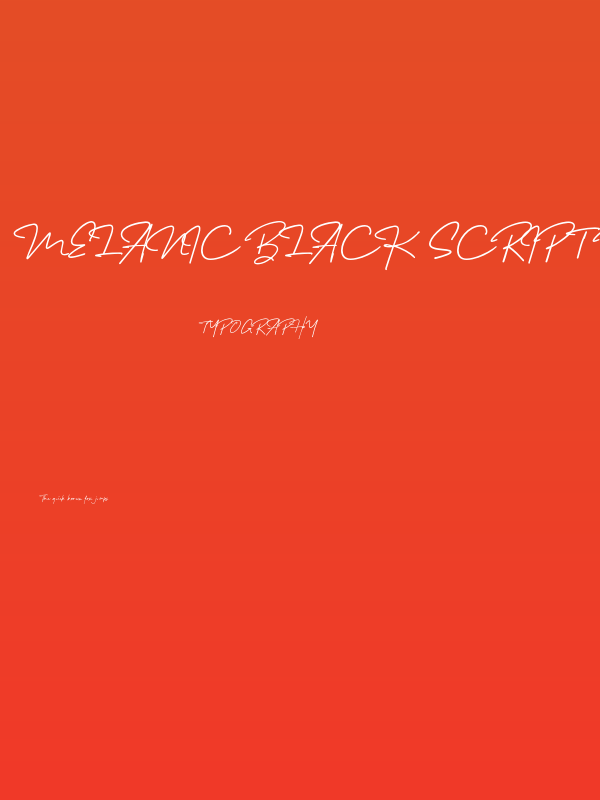 Melanic Black Script Regular Poster