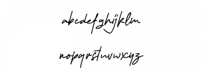 Melanic Black Script Regular Font Litere mici