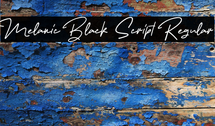 Melanic Black Script Regular Example 1