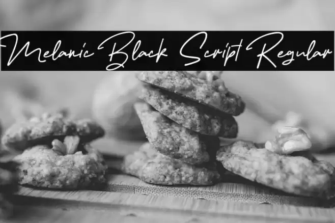 Melanic Black Script Regular Font examples