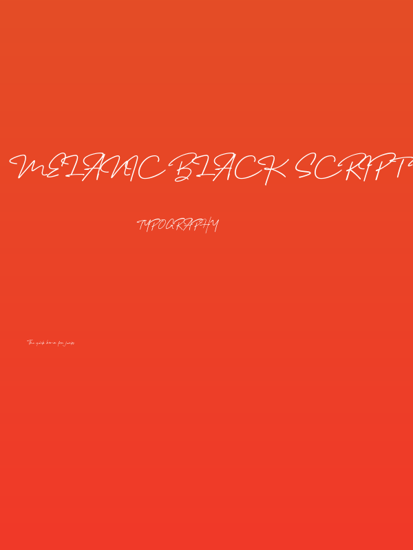 Melanic Black Script Regular Poster