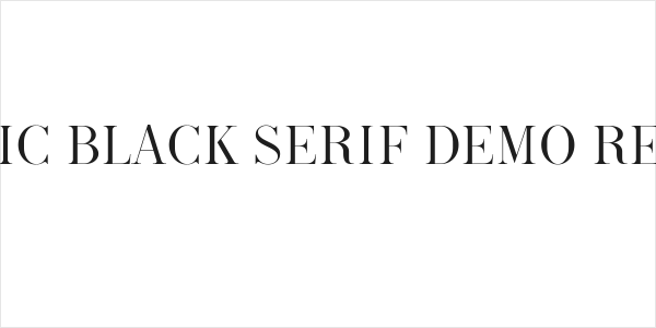 Melanic Black Serif Demo Regular Logo
