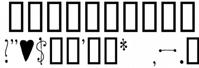 Melanie [Girly] Font OTHER CHARS