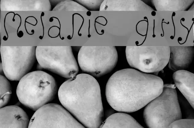 Melanie [Girly] Font examples