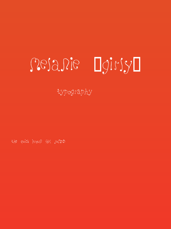 Melanie [Girly] Poster