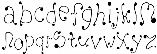 Melanie [Girly] Schriftart Kleinbuchstaben