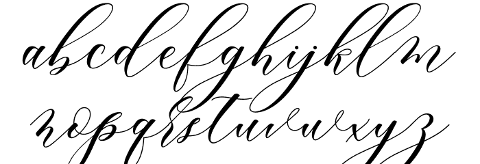 MelanieScriptFree-Medium Font LOWERCASE