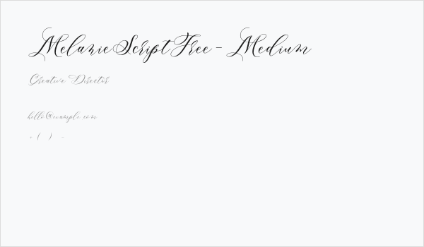 MelanieScriptFree-Medium Business Card