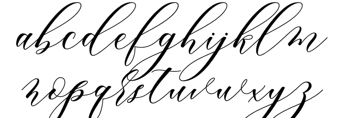 MelanieScriptFree-Medium Font LOWERCASE