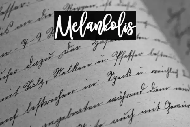 Melankolis Font examples