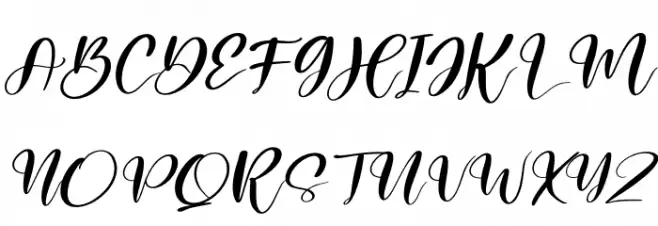 Melantic Beauty Italic फ़ॉन्ट अपरकेस