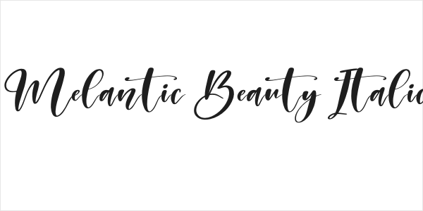 Melantic Beauty Italic Logo