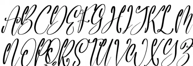 Melanytha Italic फ़ॉन्ट अपरकेस