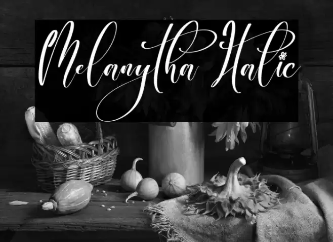 Melanytha Italic Font examples