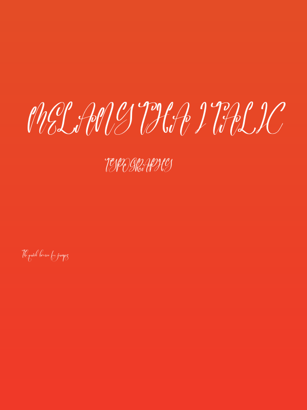 Melanytha Italic Poster
