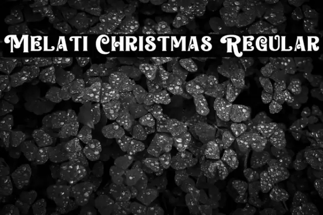 Melati Christmas Regular Schriftart examples