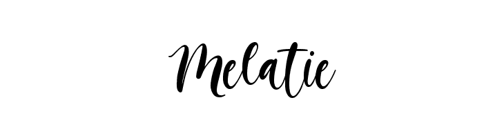 Melatie  フリーフォントのダウンロード