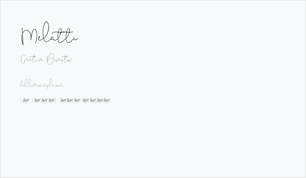 Melatti Business Card