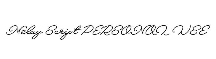Melay Script PERSONAL USE  免费字体下载