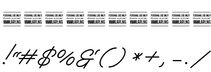Melay Script PERSONAL USE Font OTHER CHARS