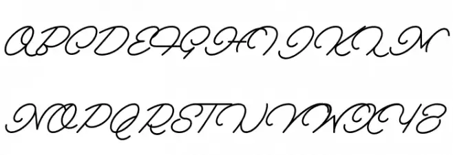 Melay Script PERSONAL USE Polices MAJUSCULES