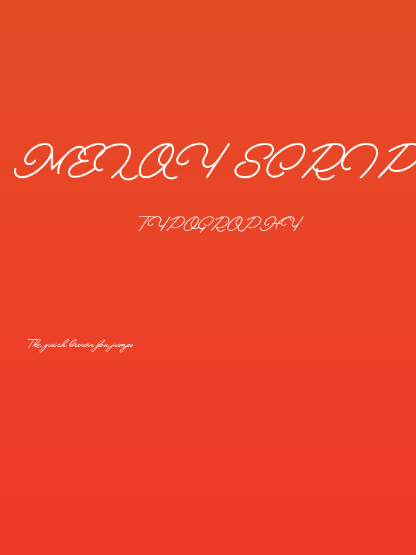 Melay Script PERSONAL USE Poster