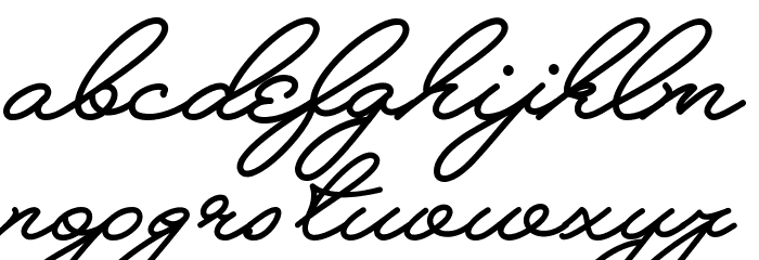 Melay Script PERSONAL USE Font LOWERCASE