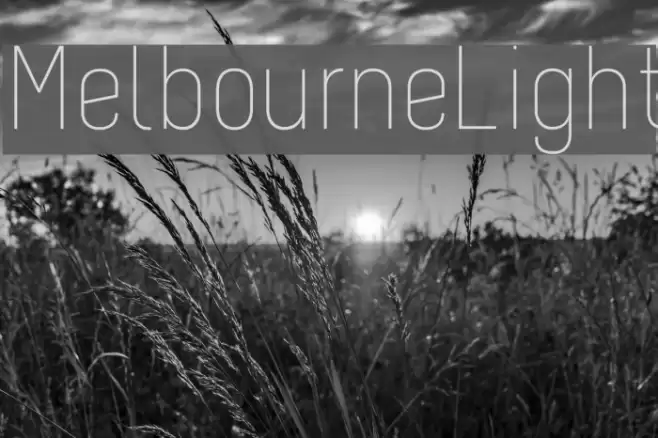 Melbourne-Light Font examples