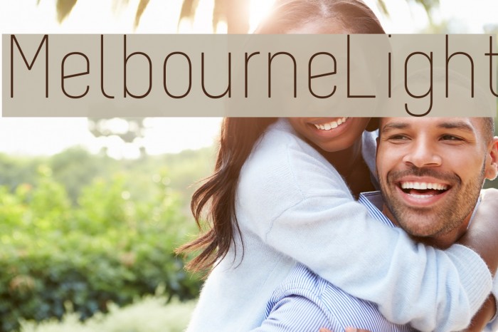 Melbourne-Light Font examples