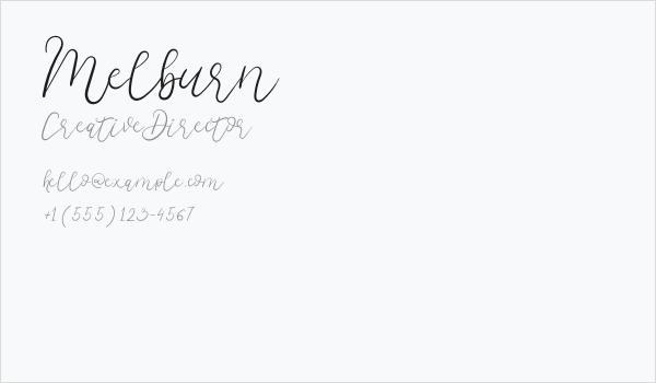 Melburn Business Card