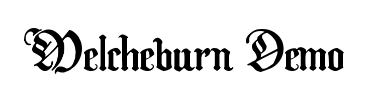 Melcheburn Demo Font