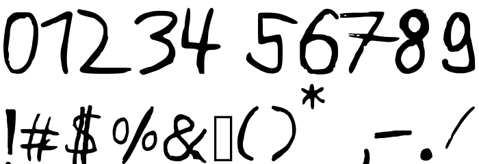 Melchior_Handwritten Medium Font OTHER CHARS