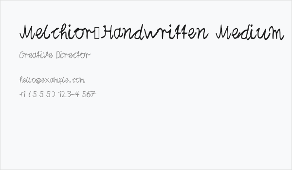 Melchior_Handwritten Medium Business Card