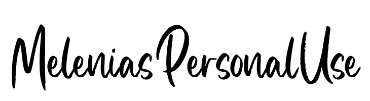 Melenias Personal Use  font caratteri gratis