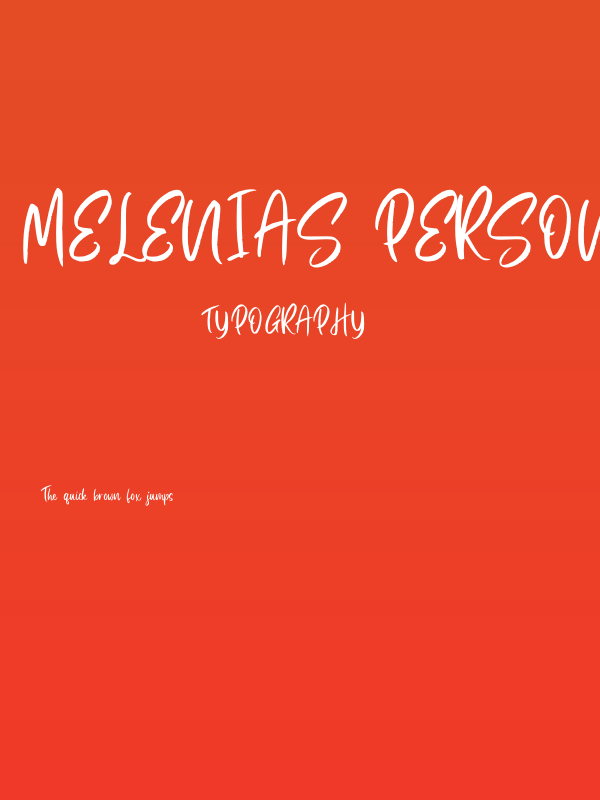 Melenias Personal Use Poster