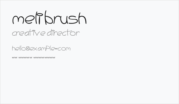 Meli Brush Business Card