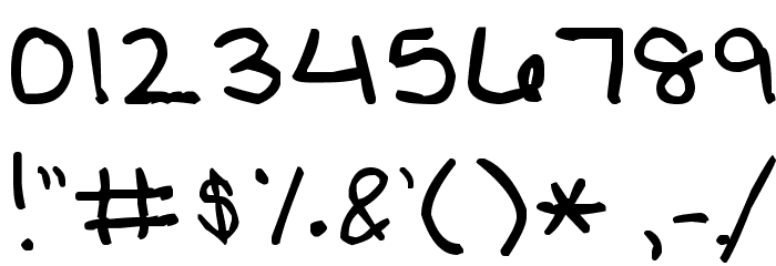 MeliHand Font OTHER CHARS