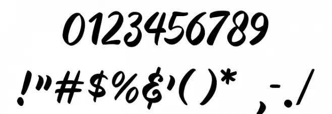 MelianaScript Font OTHER CHARS