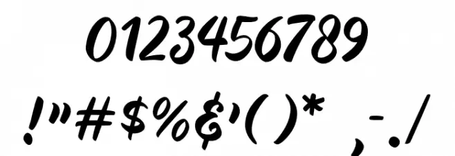 MelianaScript Font OTHER CHARS